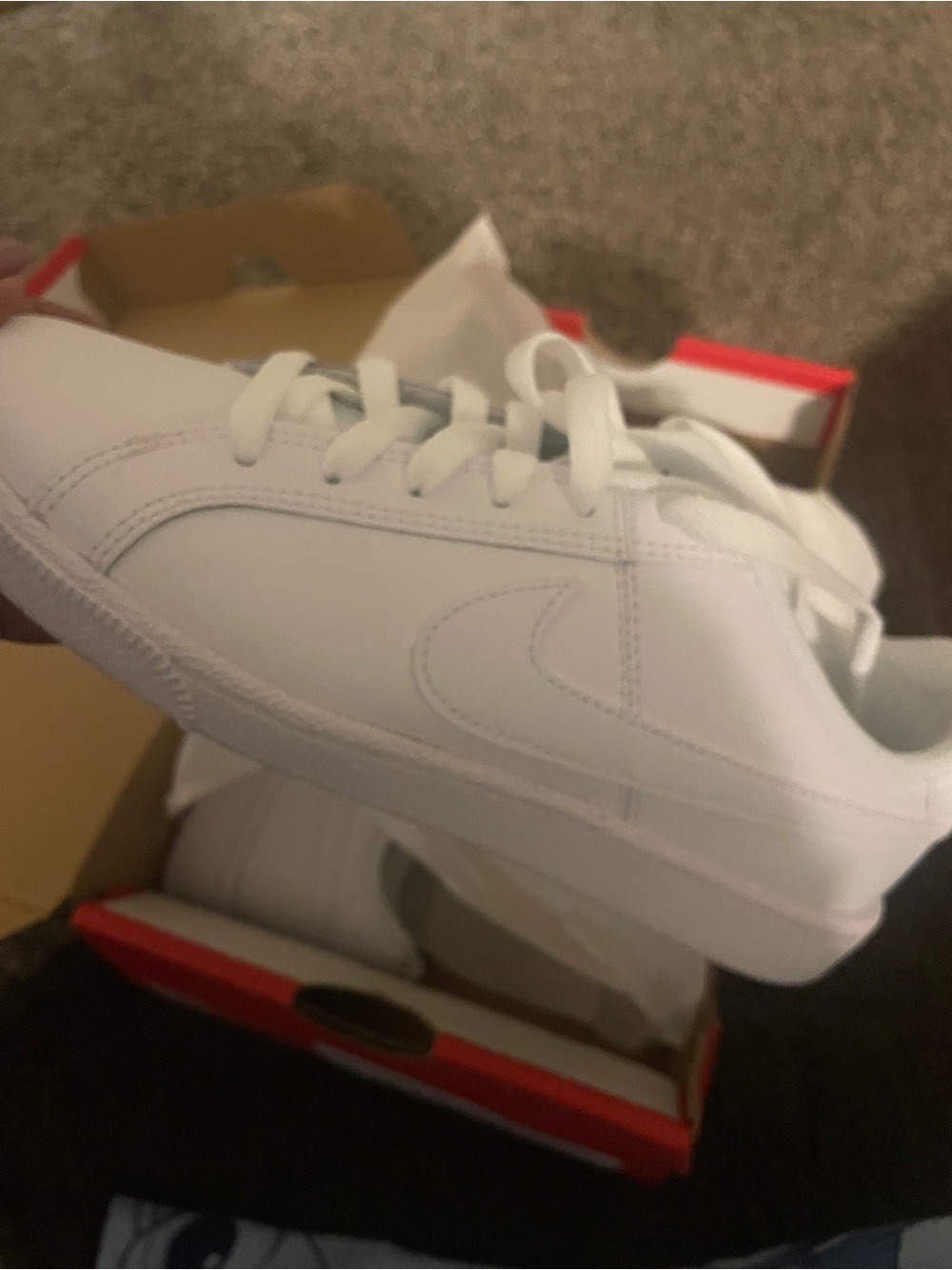 Nike Kids Classic White Lace-Up Sneakers